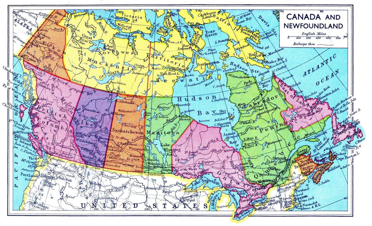 mappa del Canada di inondazione