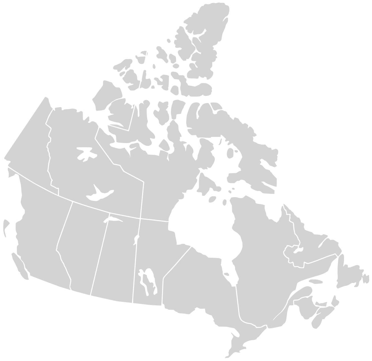 mappa del Canada vettoriale