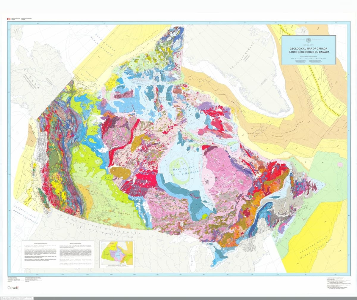 mappa del Canada geologico