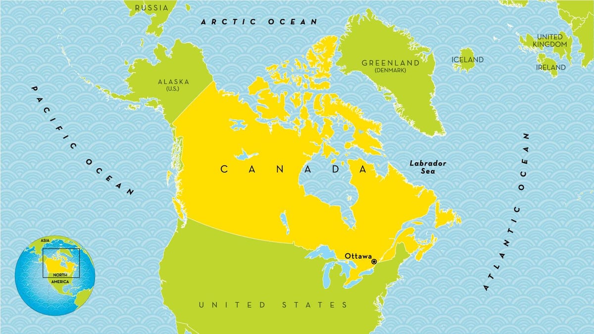 bambini mappa del Canada