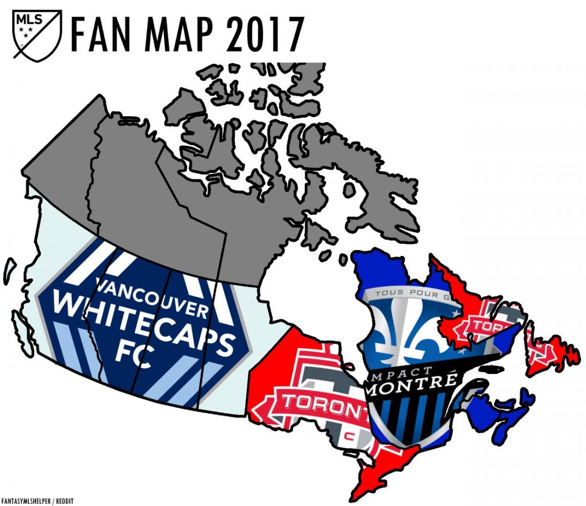 mappa del Canada mls