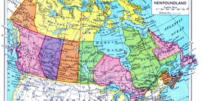 Mappa del Canada di inondazione