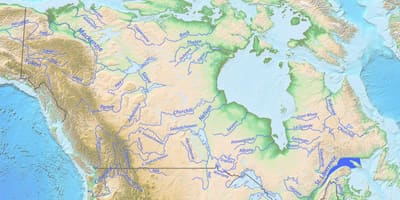 Canada fiumi mappa