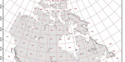 Mappa del Canada latitudine