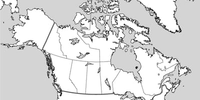 Una mappa vuota del Canada