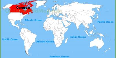 Canada ubicazione nella mappa del mondo