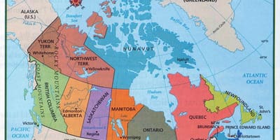 Mappa di Canada e principali città