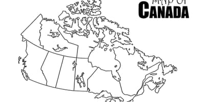 Canada mappa foglio di lavoro