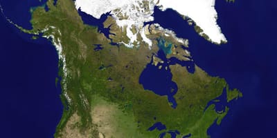 Mappa del Canada satellitare